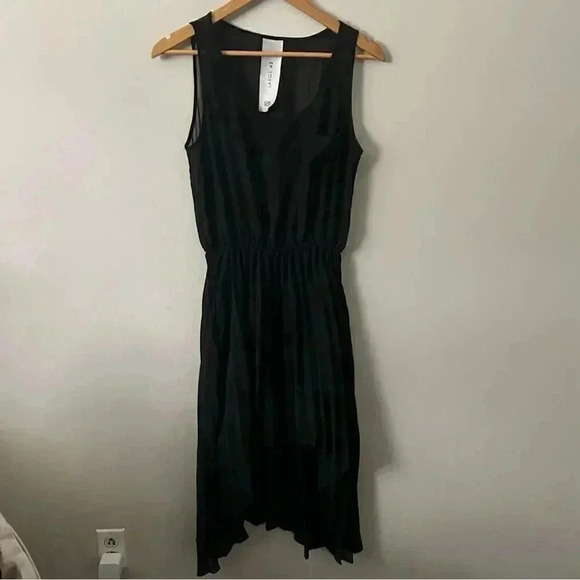 Complot boutique high  low black dress L - Picture 3 of 6